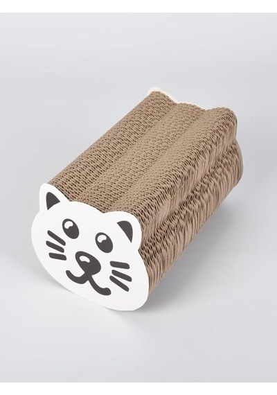 Oluklu Karton Kedi Tımalama 12x23x12 Cm Kedi Kafası