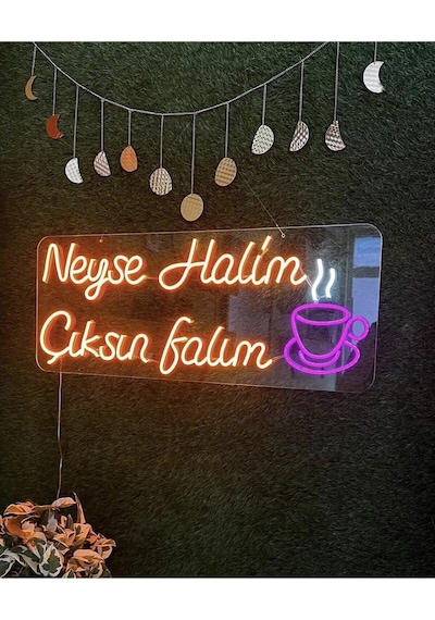 Neyse Halim Çıksın Falım Yazılı Neon Led Renkli