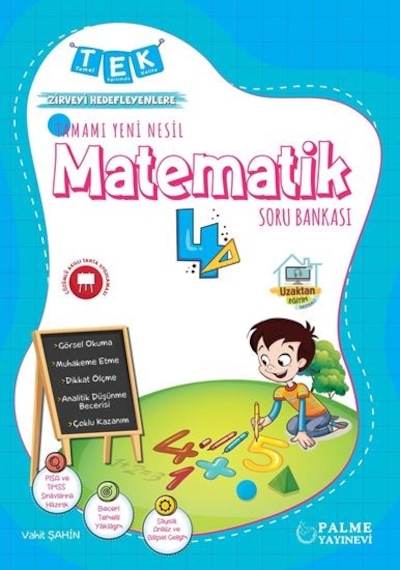 Palme 4. Sınıf Tek İlkokul Matematik Yeni Nesil Soru Kitabı