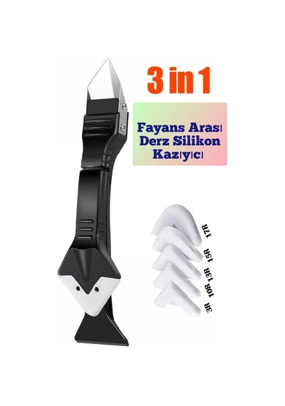 5 In 1 Silikon Kazıyıcı Derz Ve Tutkal Sökücü Bıçak Açısı Güzellik Dikiş Spatula Karışık