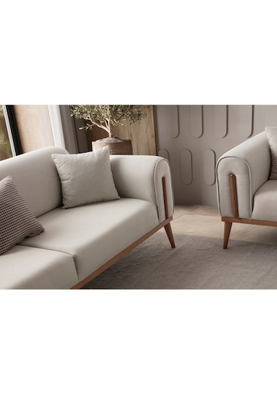 Riva 3+3 Koltuk Takımı Krem