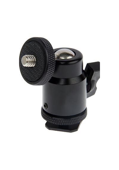 360 Derece Döner Başlıklı Metal Tripod Bilyalı Top Kafa Adaptörü Hot Shoe Bağlantılı Kamera Ve Işık İçin