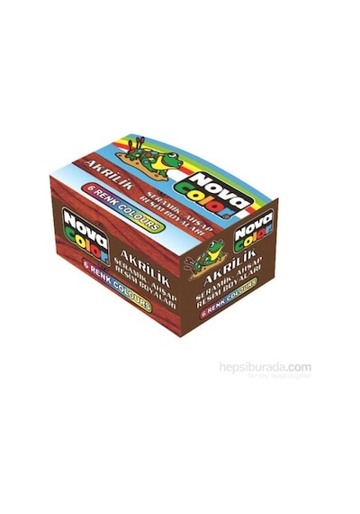 Nova Color Akrilik Boya 6 Renk 30 Cc Canlı Renk Seçenekleri Sanatsal Kullanım İçin Çok Renkli
