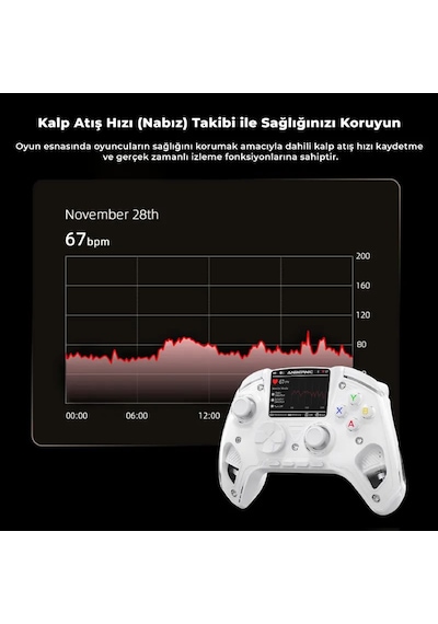 Rg G01 Akıllı Ekranlı Kablosuz Oyun Kolu Beyaz - 2.5d Hd Ekran Purple Kirin Kapasitif Joystick Çift Modlu Manyetik Hall Tetik Mekanik Abxy Nabız Ölçer Pc Switch Android İos Uyumlu Gamepad Rg G01 Akıllı Ekranlı Kablosuz Oyun Kolu Beyaz - 2.5d Hd Ekran Purple Kirin Kapasitif Joystick Çift Modlu Manyetik Hall Tetik Mekanik Abxy Nabız Ölçer Pc Switch Android İos Uyumlu Gamepad