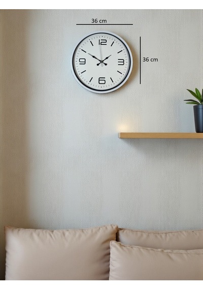 36 Cm Beyaz Modern Dekoratif Duvar Saati Diğer 81866779