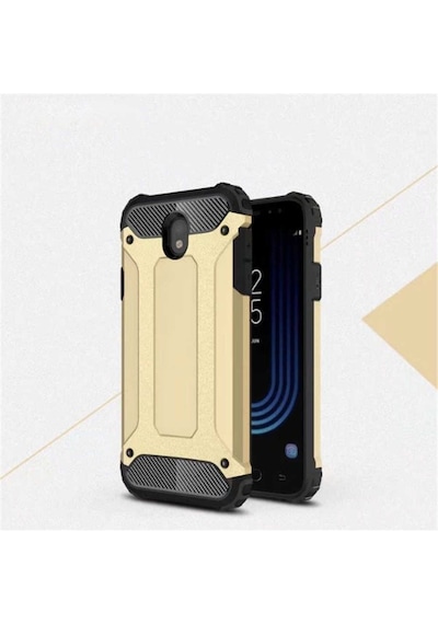 Noktaks Samsung Galaxy Uyumlu J5 Pro Kılıf Çift Katman Zırh Tank Crash Military Kapak Mavi T2752