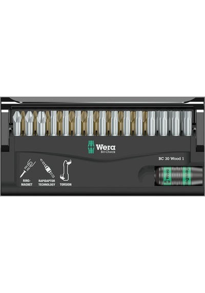 Wera Bit-Check 30 Ahşap 1 Bits Seti 05057433001
