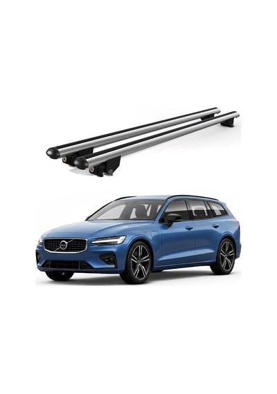 Kanca Volvo V90 Sw 2016 Ve Sonrası Uyumlu Gri Kilitli Ara Atkı 120cm Port Bagaj Tavan Barı