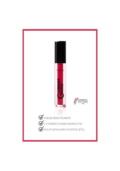 Note Cosmetics Glimmer Gloss Işıltılı Nemlendirici Dudak Parlatıcısı - 60 Cherry Girl