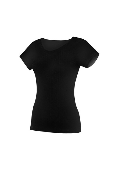 6 Adet Yıldız Bayan Likralı V Yaka Kısa Kollu T-Shirt Fanila 2371