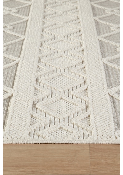 Kaşmir Halı 7/24 İskandinav Larus Grey 80x150 CM Salon Mutfak Halısı Yolluk Kilim