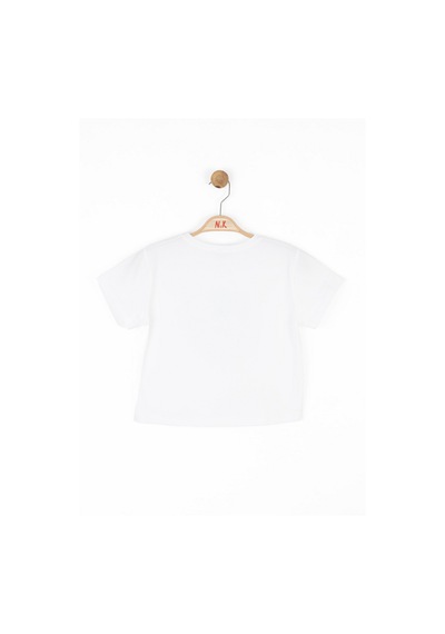 Nk Kids Cannes Kız Çocuk T-shirt 38382 Ekru