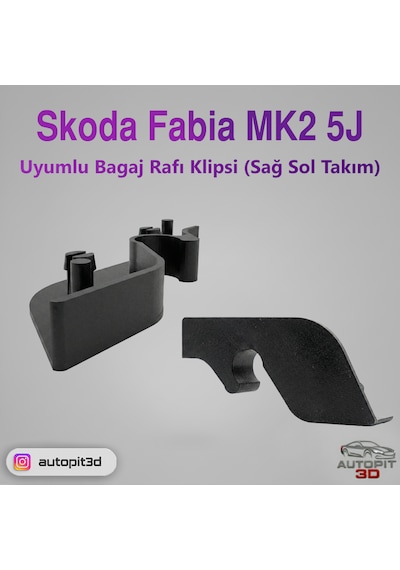Skoda Fabia Mk2 5j Bagaj Rafı Klipsi Sağ Sol Takım Bagaj Rafı Klipsi