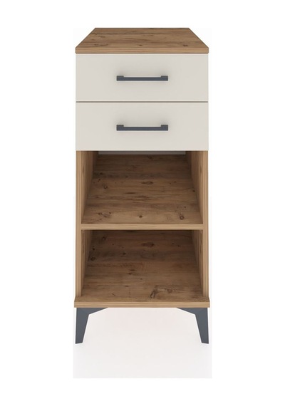 Kronos Komodin Tek Raflı 2 Çekmeceli 44x59x96 Çam-aytaşı Çam