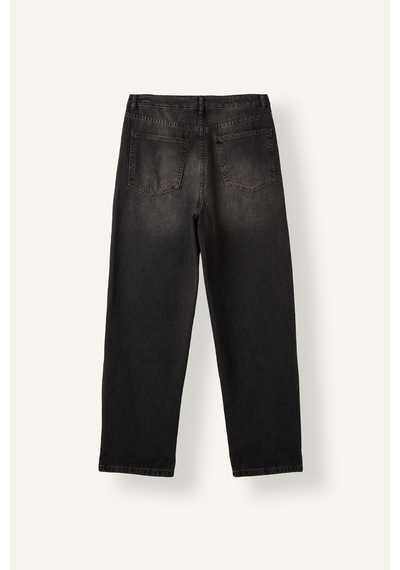 Defacto Baggy Fit Normal Bel Geniş Paça Jean Pantolon H2983ax26aunm40 Siyah-nm40