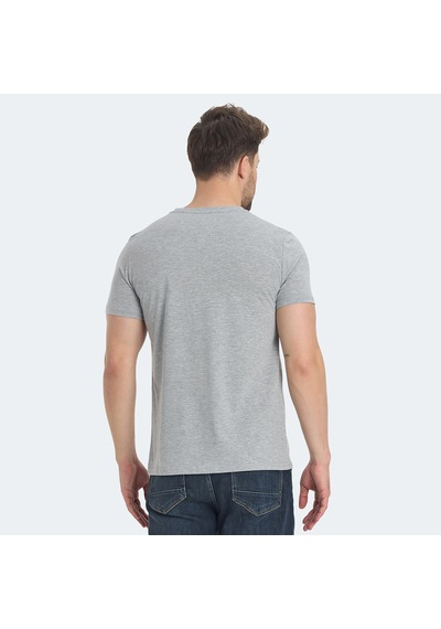 Slazenger RASA IN Erkek Baskılı Gri Tişört