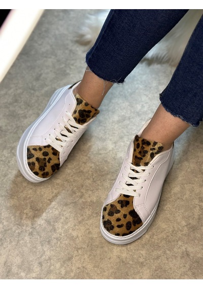 Günlük Kadın Sneaker Bağcıklı Hafif Kalın Yüksek Tabanlı Leopar Detaylı Yürüyüş Spor Ayakkabı 065 Beyaz Leopar Leopar Günlük Kadın Sneaker Bağcıklı Hafif Kalın Yüksek Tabanlı Leopar Detaylı Yürüyüş Spor Ayakkabı 065 Beyaz Leopar Leopar