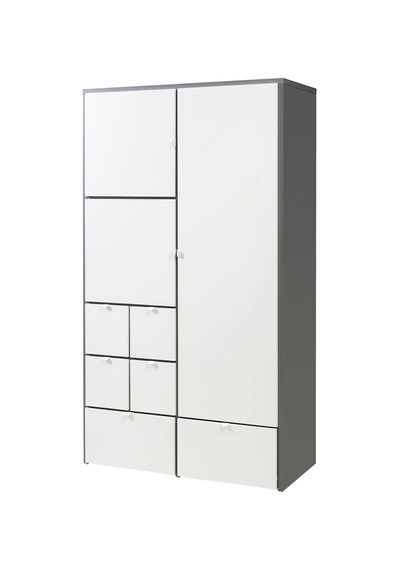 Ikea Gri Modern Kapaklı Gardırop Gri-beyaz