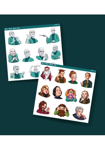 2 Li Sticker Set Harry Potter Karakterleri Emoji Süsleme Etiket Çıkartmaları Karakter Emoji Seti Telefon Etiketi Sarı