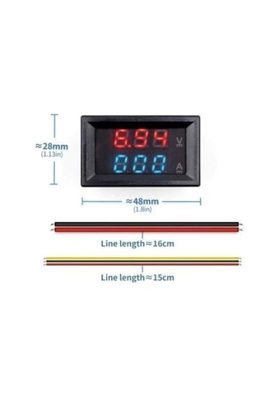 Fashionfit Dijital Voltmetre Ampermetre Volt Akım Ölçer Dc 0-100v 10a Td