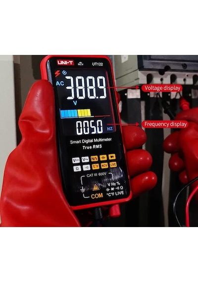 Unı-t Ut122/ut121a/b Smart Digital Multimeter True Rms Voltage Frequency Dual Display Ncv Lıve Auto Range 6199 Count Meter Ut122