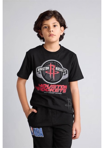 Defacto %100 Pamuk Nba Houston Rockets Tişört Erkek Çocuk G7619a826smbk81 Siyah-bk81