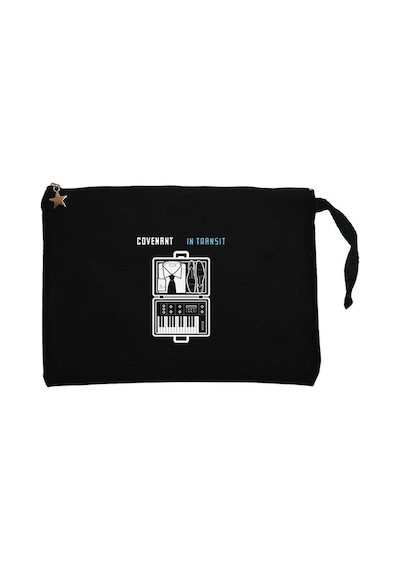 Covenant in Transit Siyah  Clutch Astarlı Cüzdan / El Çantası Siyah