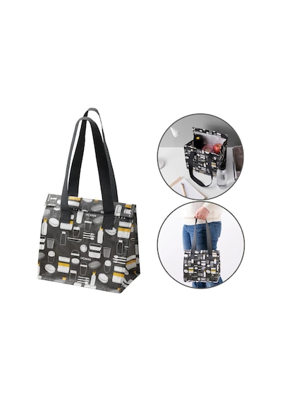 Ikea Fladdrig Yemek Taşıma Çantası Desenli Gri 25x16x27 Cm N11.6998