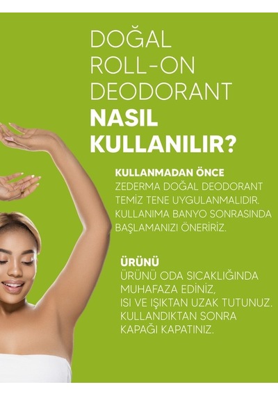 Zederma Doğal Roll-on Deodorant Bergamot