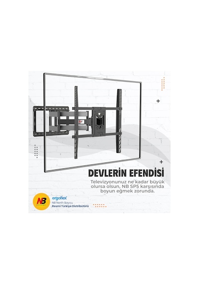 Nb Ergonomic Nb Sp5 Büyük Ekranlar Için 75inch-110inch Profosyonel Hareketli Tv Askı Aparatı