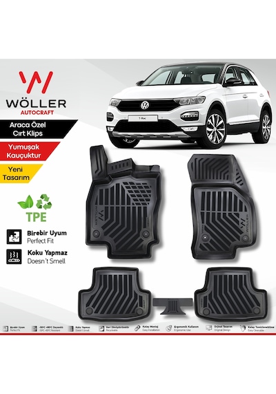 Volkswagen T Roc Paspas 2016 2025 Arası Uyumlu 3d Havuzlu Paspas