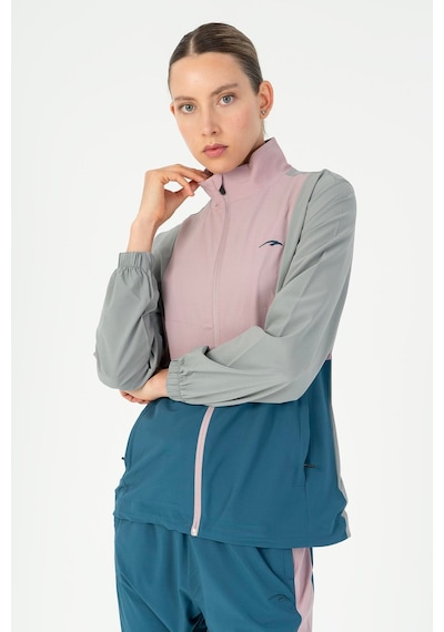Maraton Regular Kadın Dik Yaka Gri- Tracktop Gri-