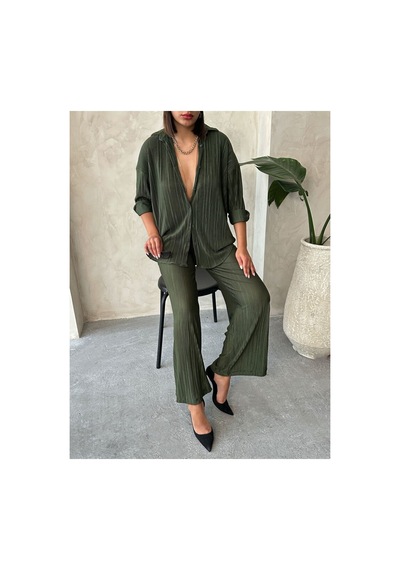 Verymoda Akordiyon Gömlek F1426 Haki