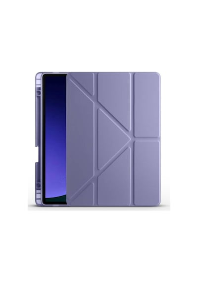 Samsung Galaxy Tab S10 Fe Plus 13.1" Uyumlu Kalem Bölmeli Standlı Tri-folding Tablet Kılıfı Klasik