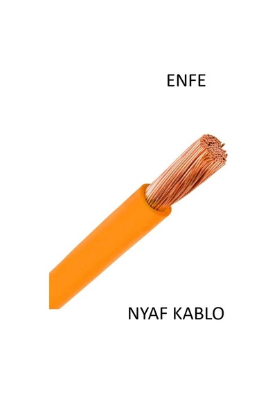 Enfe Elektrik 1,50 Mm² Nyaf Kablo - Çok Telli Esnek Bakır Tesisat Kablosu 5 Metre Rulo Turuncu