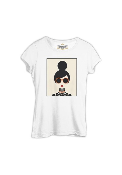 Girl By Circles Beyaz Kadın Tshirt 001