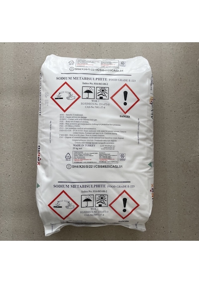 İFA Kimya Sodyum Metabisülfit (Sodıum Metabısulphıte) 25KG Toz E 223
