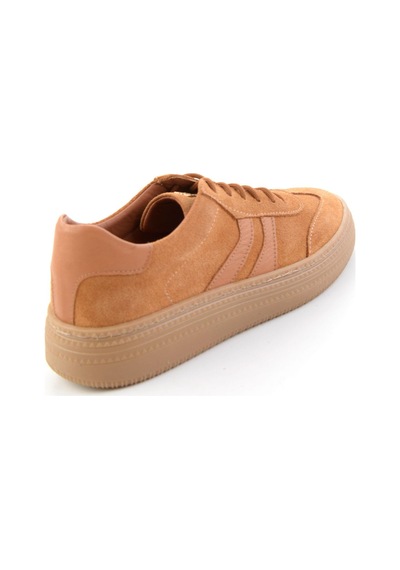 Bambi Taba Süet Hakiki Deri Kadın Sneaker K01753222202