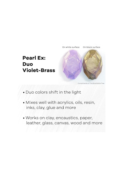 Pearl Ex Pigment Tozu, 3 G, İkili, Mor/pirinç, Epoksi Reçine İçin Gevşek Mika Tozu, Sulu Boya, Kaligrafi Mürekkebi Genel