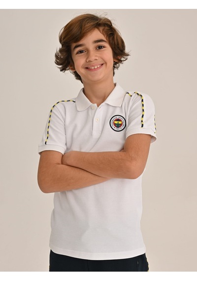 Fenerbahçe Beyaz Tribün Basic Çocuk Polo Tshirt