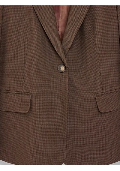 Dilvin 60831 Vücuda Oturan Blazer Kahve