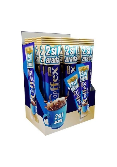 Elvan Coffex 2 si 1 Arada Hazır Kahve 12 Gr. (1 Kutu)