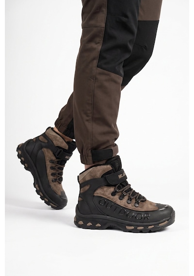 Mc Jamper Siyah-vizon Polarlı Kaymaz Tabanlı Soğuğa Dirençli Unisex Çocuk Outdoor Bot 2115