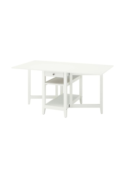 Ikea Beyaz Geniş Yemek Masası - Katlanır Mutfak Masası