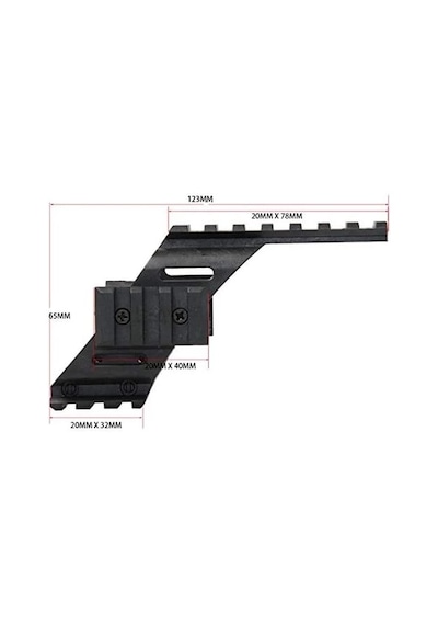 İçin Polimer Naylon Fener, Lazer Üst Ray 22mm Çok Renkli
