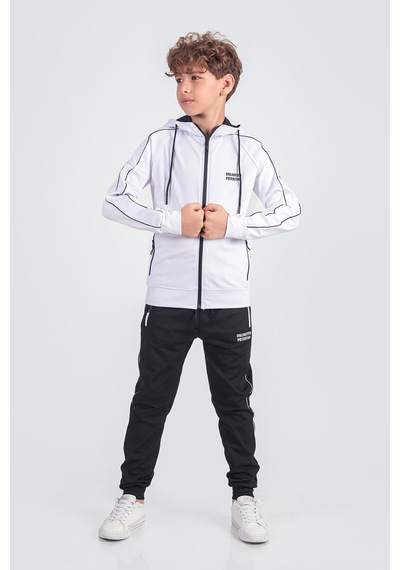 Dalgıç Kumaş Unisex Çocuk Eşofman Takımı Unlimited Potential Esf1725y BEYAZ