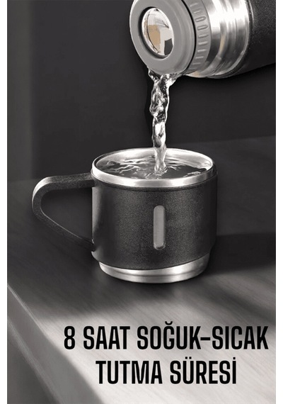 3'lü 500 Ml Kapasiteli Vakumlu Basınçlı Termos Seti Uucztermosseti3 Çok Renkli