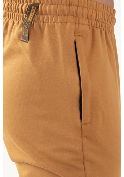 Maraton Sportswear Comfort Erkek Ribana Paça Basic Karamel Eşofman Altı 21625-karamel Karamel