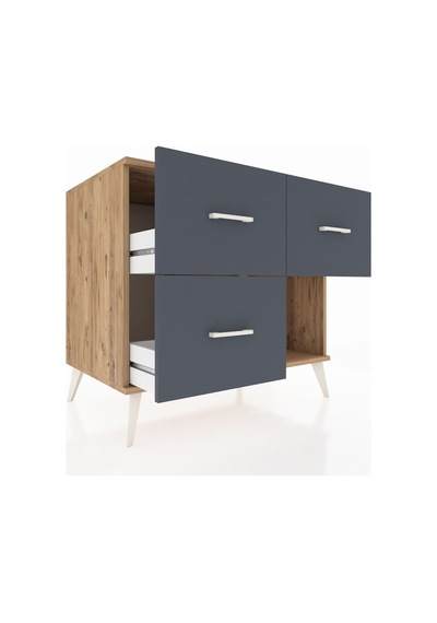Kronos Şifonyer 3 Çekmeceli 88x59x80 Çam-aytaşı/antrasit Aytaşı/antrasit Kronos Şifonyer 3 Çekmeceli 88x59x80 Çam-aytaşı/antrasit Aytaşı/antrasit
