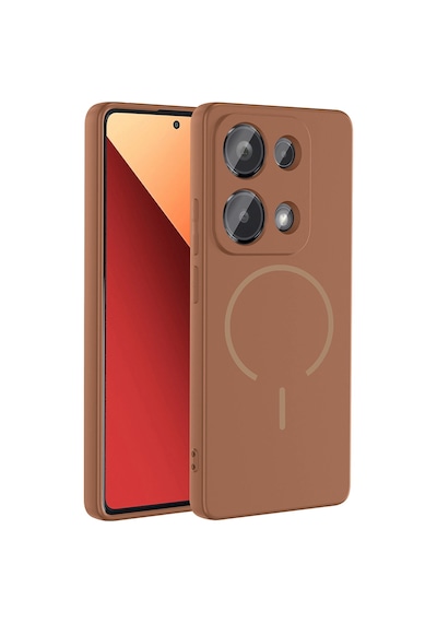 Xiaomi Redmi Note 13 Pro 4g Kılıf Magsafe Destekli Kamera Korumalı Yumuşak Silikon Pazarplus Mürdüm